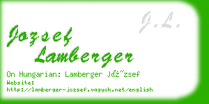 jozsef lamberger business card